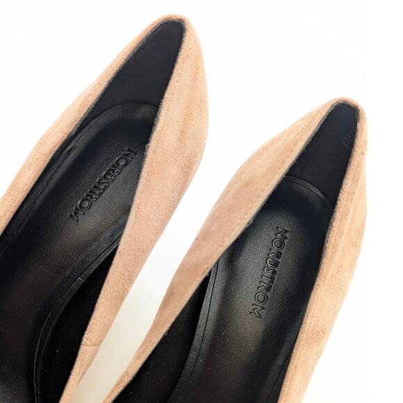 Nordstrom Lexxy Pointed Toe Heel Pumps Women's Tan Light Size US8M EU39 - Picture 10 of 11